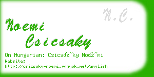 noemi csicsaky business card